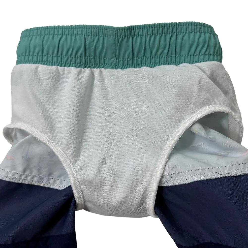 Cat & Jack Swim Trunk‎ Dinosaur Print Aqua 3T